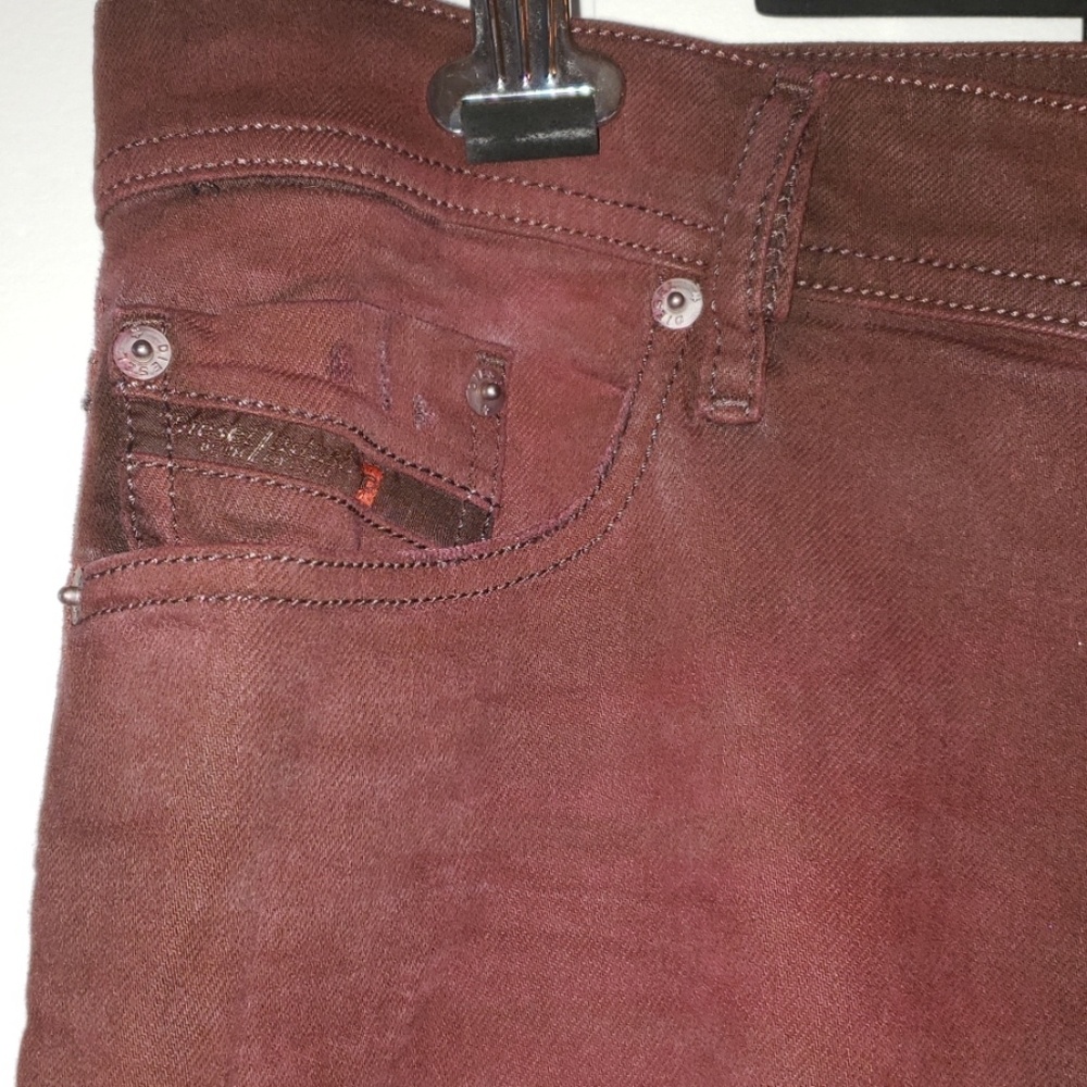 Mens Diesel Jeans in deep red - Picture 3 of 7